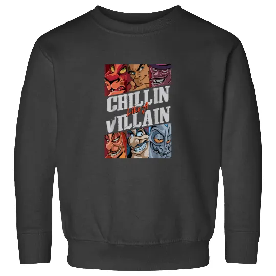 Disney Villains Chillin Like A Villain Group Portrait Sweatshirts