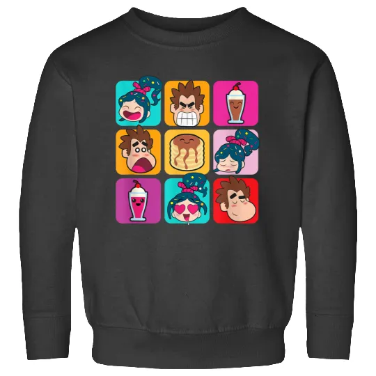 Disneyss Wreck it Ralph Vanellope Ralph Desserts Panels Sweatshirts