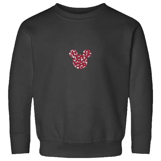 Disney Mickey Mouse Icon Pink Hearts Valentines Day Sweatshirts