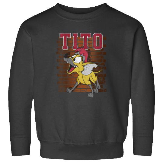 Disneyss Oliver Company Tito Funny Chihuahua Street Portrait Sweatshirts