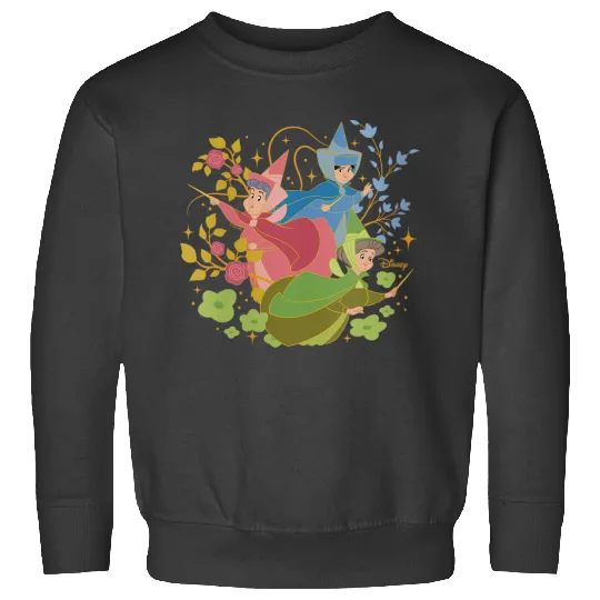Womens Disney Princess - Sleeping Beauty Flora Fauna Merryweather Sweatshirts