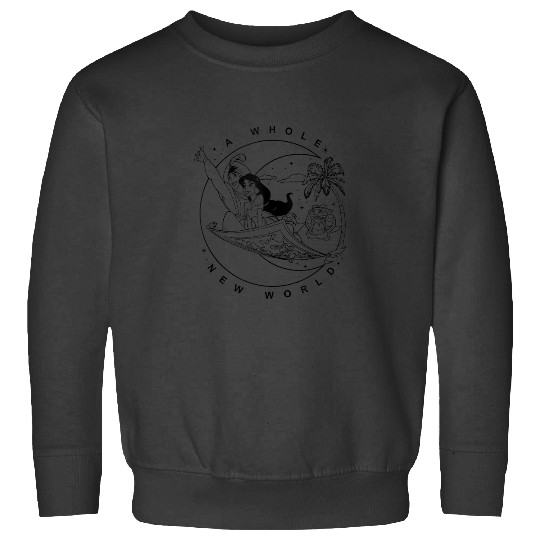 Disney Aladdin Jasmine A Whole New World Line Art Sweatshirts