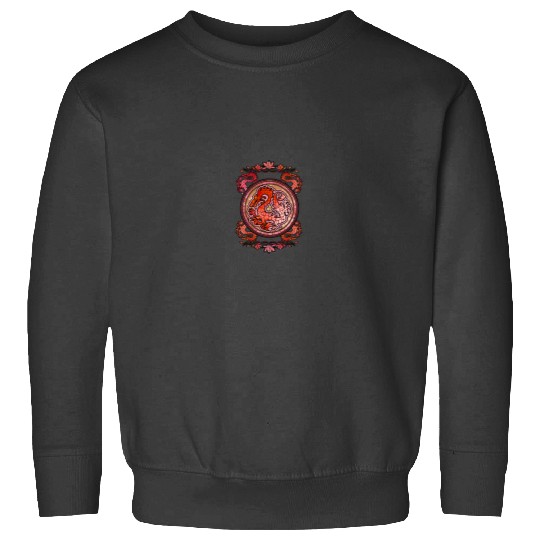 Disney Mulan Stained Glass Dragon Emblem Tee Sweatshirts