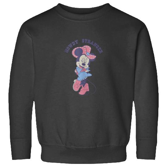 Disney Minnie Mouse Sassy Cowgirl Howdy Stranger Wink Logo Sweatshirts