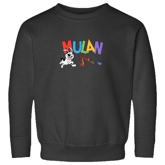 Disney Mulan Sidekick Friends Colorful Logo Sweatshirts