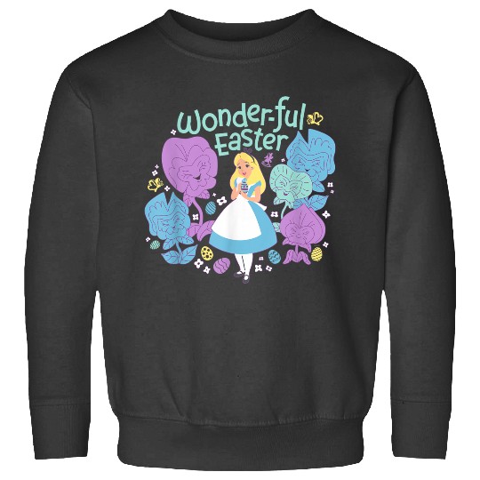 Disneyssss Alice In Wonderland Springs Flowers Wonder ful Easter Sweatshirts