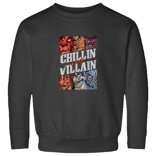 Disney Villains Chillin Like A Villain Group Portrait Sweatshirts