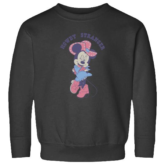 Disney Minnie Mouse Sassy Cowgirl Howdy Stranger Wink Logo Sweatshirts