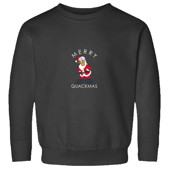 Disneyss Santa Donald Duck Merry Quackmas Holiday Sweatshirts