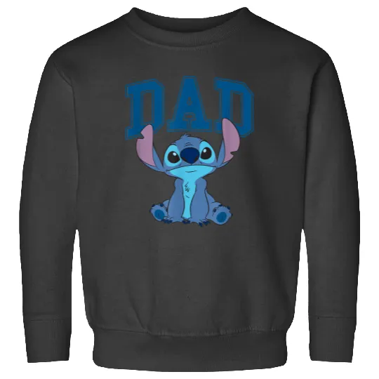 Disney Lilo Stitch Dad Cool Stitch Collegiate Logo Sweatshirts