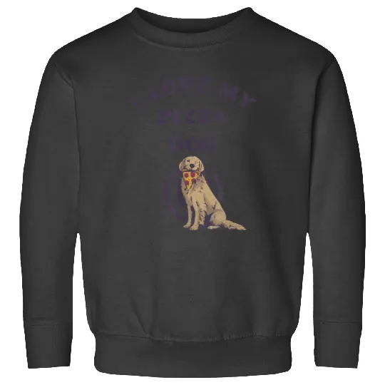 Marvels Hawkeye Disneyss Plus Lucky I Love My Pizza Dog Logo Sweatshirts