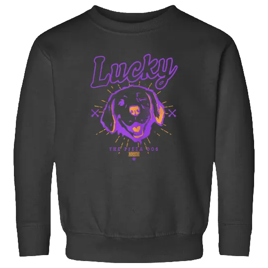 Marvels Hawkeye Disneyss Plus Lucky The Pizza Dog Line Art Sweatshirts