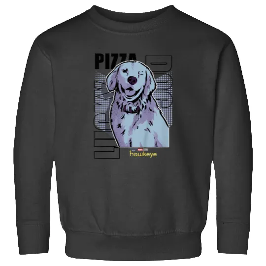 Marvels Hawkeye Disneyss Plus Lucky Pizza Dog Line Art Poster Sweatshirts