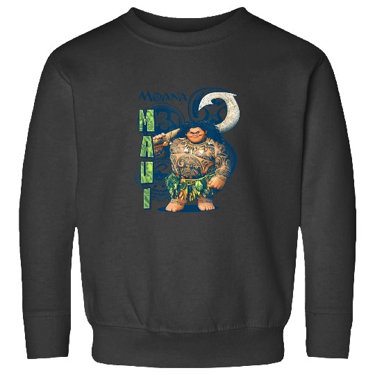 Disney Moana Maui Confident Pose Tribal Symbols C Sweatshirts