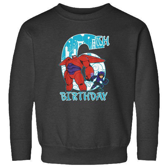 Disneyss Big Hero 6 Baymax Hiro 6th Birthday Graphic Sweatshirts