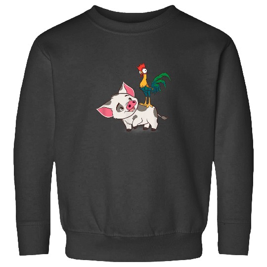 Disney Moana Pua And Hei Hei Having Fun Big Chest Sweatshirts
