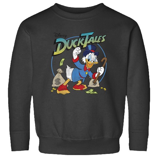 Disney Ducktales Scrooge Mcduck With Money Bags Logo Sweatshirts