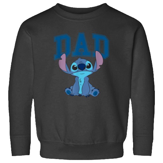 Disney Lilo Stitch Dad Cool Stitch Collegiate Logo Sweatshirts