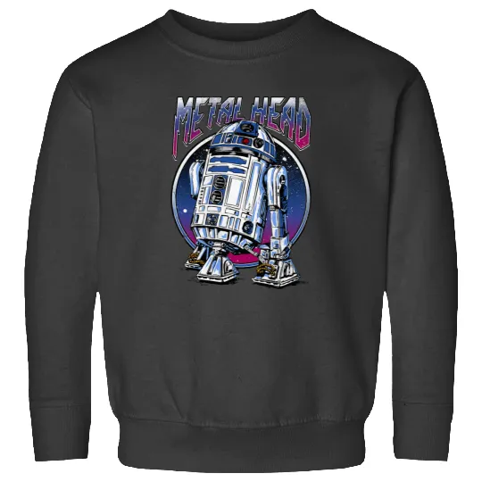 Star Warss R2D2 Metal Head Vintages Disney+ Sweatshirts