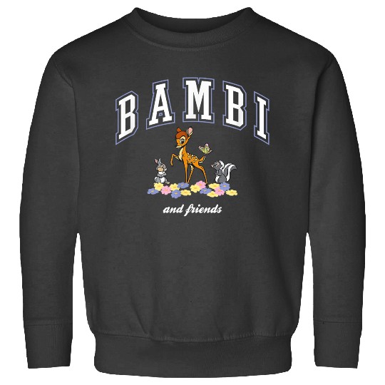 Disneyss Bambi And Friends Thumper Flower College Style Logo Sweatshirts