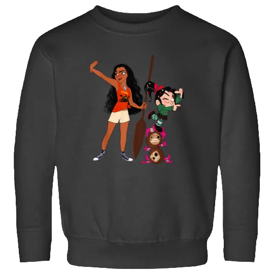 Disneyss Ralph Breaks The Internet Vanellope And Moana Sweatshirts