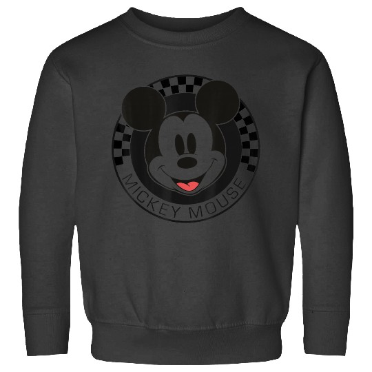 Disneyss Mickey And Friends Mickey Mouse Checkerboard Circle Short Sleeve For Unisex child Sma Sweatshirts