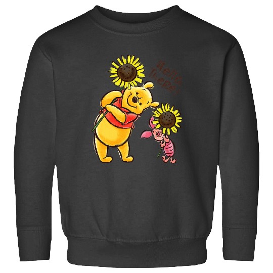 Disney Winnie The Pooh Piglet Hello There! Sunflowers Sweatshirts