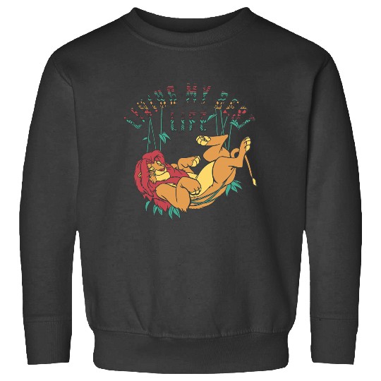 Disney The Lion King Living My Best Life Simba Text Fill Sweatshirts