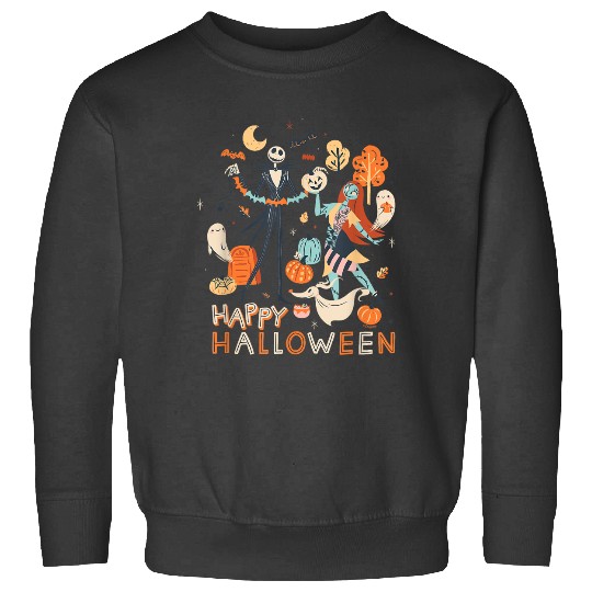 Disneyss The Nightmare Before Christmas Jack Sally Halloween Sweatshirts