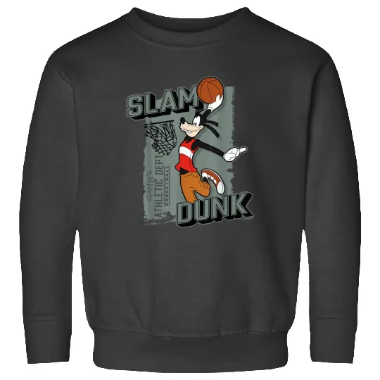 Disneyss Goofy Sports Basketball Slam Dunk Athletic Dept Sweatshirts