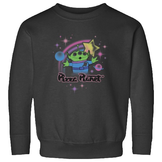 Disney Pixars Toy Story Alien Pizza Planets Airbrush Sweatshirts