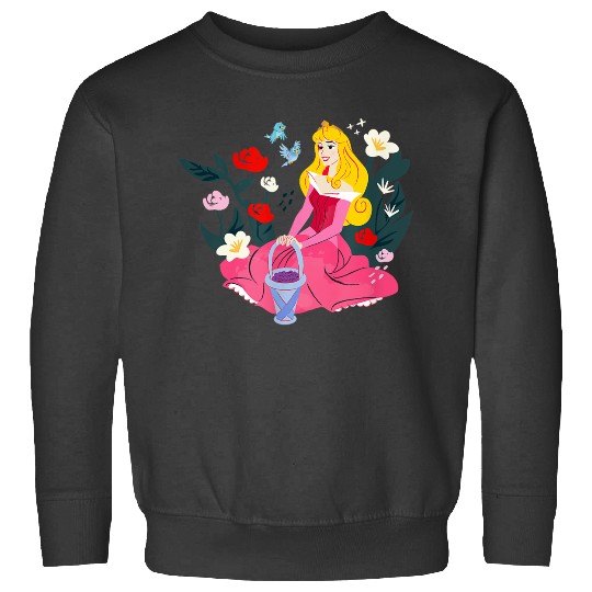 Disneyss Sleeping Beauty Princess Aurora Flower Birds Sketch Sweatshirts
