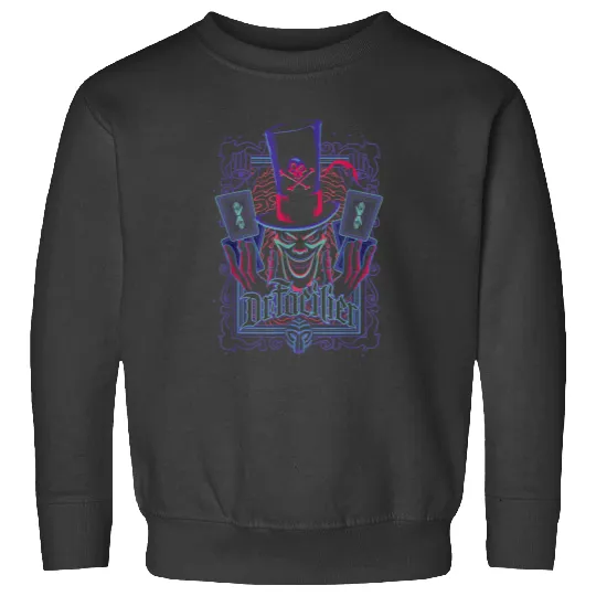 Disneyss Villains Dr Facilier Neon Tarot Card Chest Portrait Sweatshirts