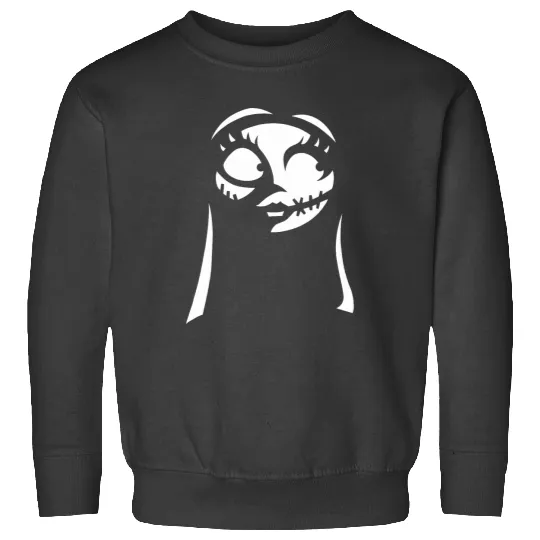 Womens Disney The Nightmare Before Christmas Sally Big Face VNeck Sweatshirts