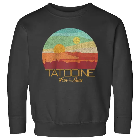 Star Warss Tatooine Postcard Fun In The Sun Vintages Disneyss+ Sweatshirts