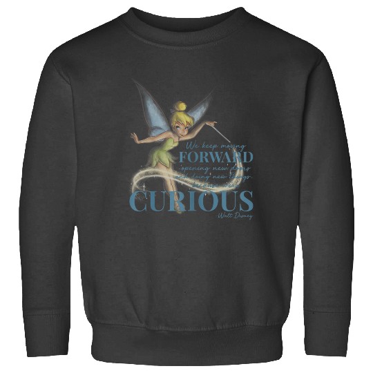 Disneyss Peter Pan Tinkerbell Retro Curious Walt Disneyss Quote Sweatshirts