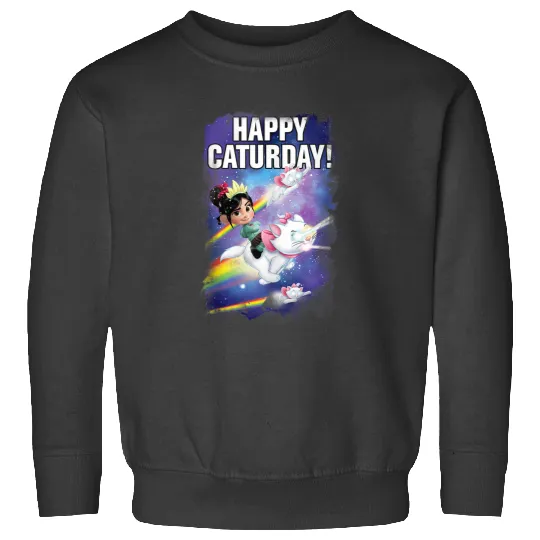 Disneyss Wreck it Ralph Happy Caturday Vanellope Marie Space Sweatshirts