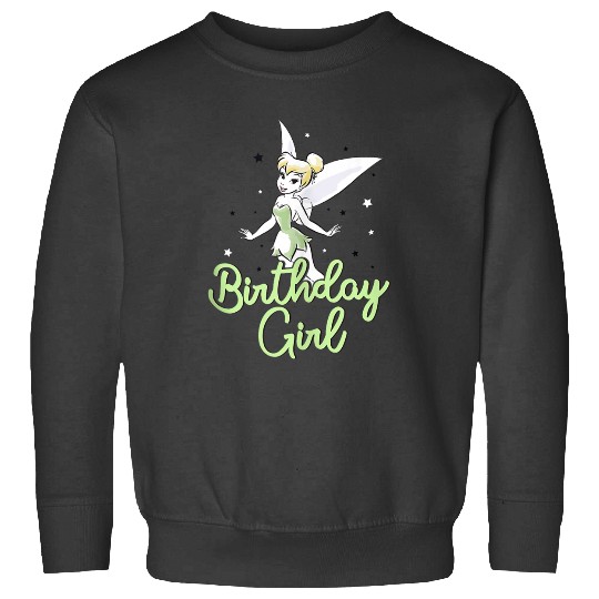 Disneyss Peter Pan Birthday Girl Cute Tinker Bell Chest Logo Sweatshirts