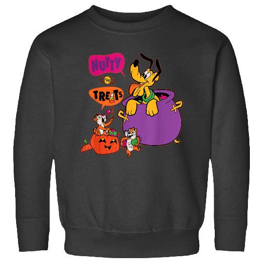 Disneyss Pluto And Chip N Dale Nutty For Treats Halloween Sweatshirts