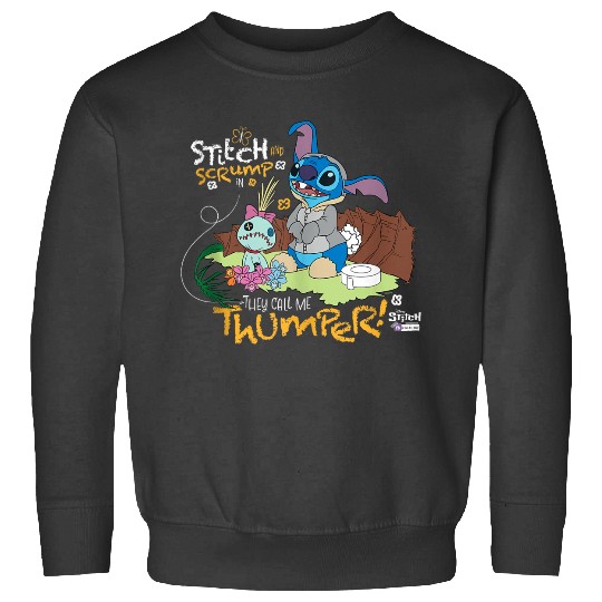 Disneyss 100 Stitch In Costume Bambi They Call Me Thumper Sweatshirts