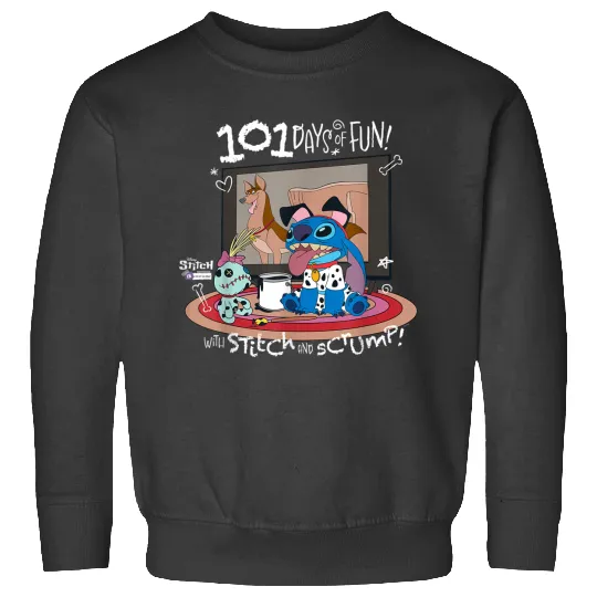 Disneyss 100 Stitch In Costume 101 Dalmatians Fun Scrump Sweatshirts