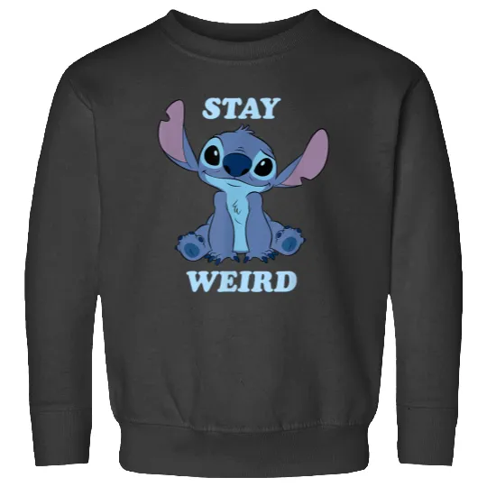 Disneyss Lilo Stitch Awkward Pose Stay Weird Cute Logo Sweatshirts