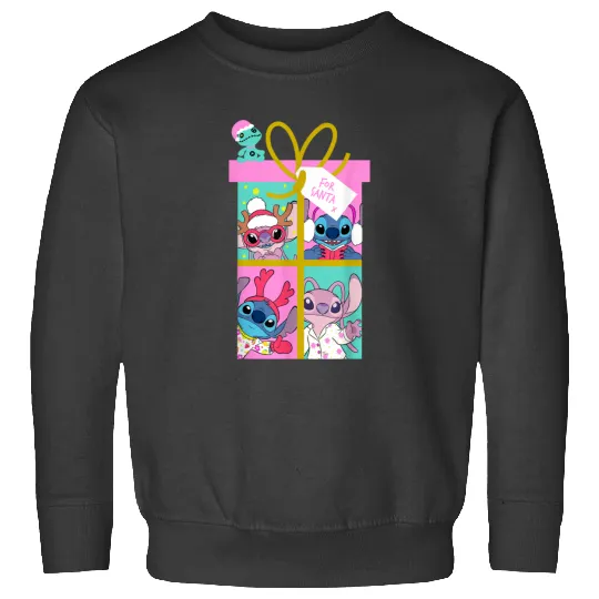 Disneyss Lilo Stitch Christmas Angel Stitch Gift For Santa Sweatshirts
