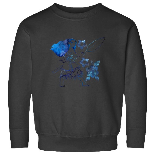 Disney Moana Watercolor Flower Portrait Sweatshirts