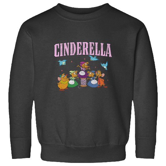 Disney Cinde Cute Cinderellas Helpers Group Shot Logo Sweatshirts