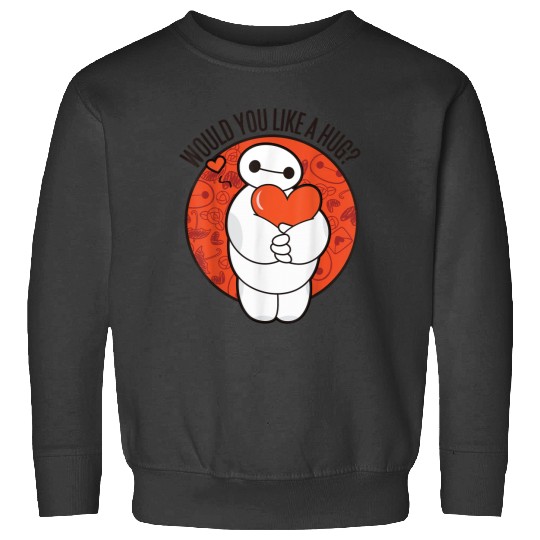 Disneyss Big Hero 6 Valentine's Day Baymax Hug Heart Logo Sweatshirts