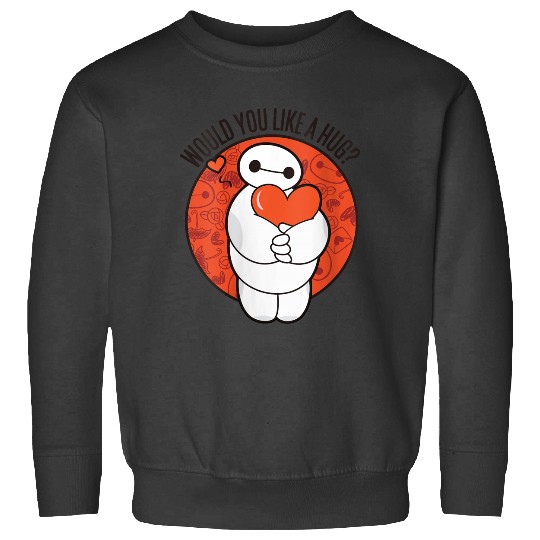 Disneyss Big Hero 6 Valentine's Day Baymax Hug Heart Logo Sweatshirts