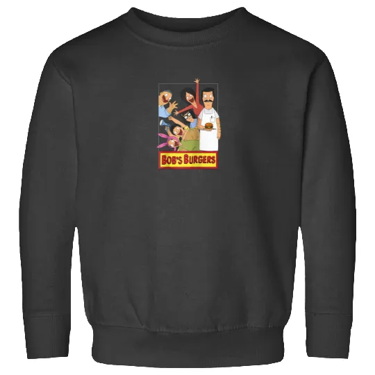 Bob's Burgers Family Shot & Teddy Logo Raglan Baseball Tee Sweatshirts