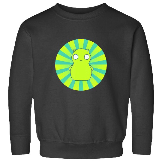 bobs burgers kuchi kopi lime green hypno wheel Sweatshirts