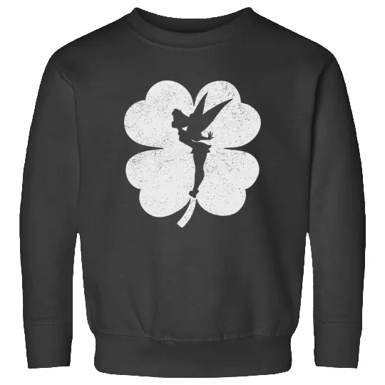 Disney Tinker Bell Shamrock Silhouette St. Patricks Day Sweatshirts
